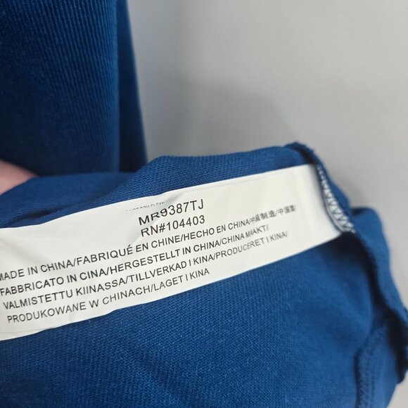 Moon River Blue Heavy Denim Corset Style Puff Sleeve Renaissance Maxi Dress M - Picture 11 of 13